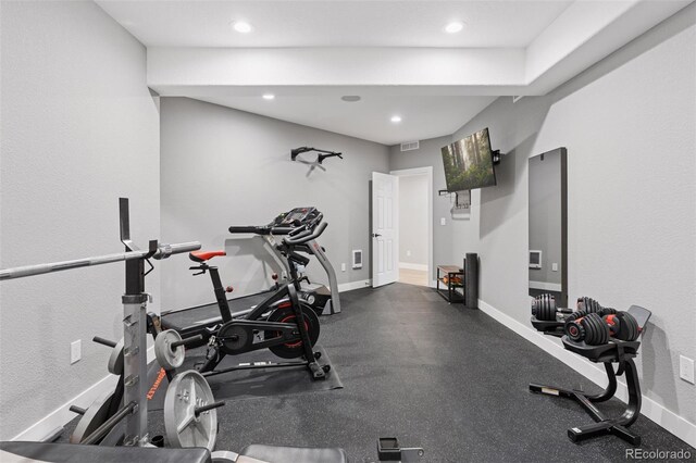 3048 Deer Creek Ranch Loop, Parker, CO 80138 - workout room with recessed lighting and baseboards