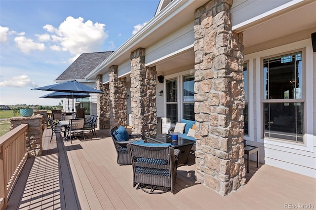 3048 Deer Creek Ranch Loop, Parker, CO 80138 - deck with outdoor dining area