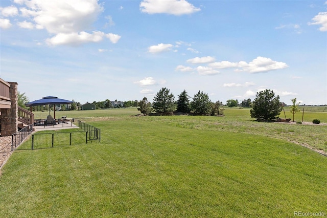 3048 Deer Creek Ranch Loop, Parker, CO 80138 - view of yard featuring a gazebo and a rural view