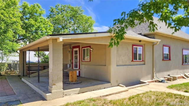 1205 N Linden Ave, Trinidad, CO 81082 - view of property exterior with a patio area and stucco siding