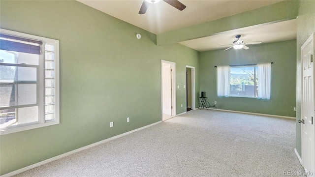 1205 N Linden Ave, Trinidad, CO 81082 - carpeted spare room featuring a ceiling fan and healthy amount of natural light
