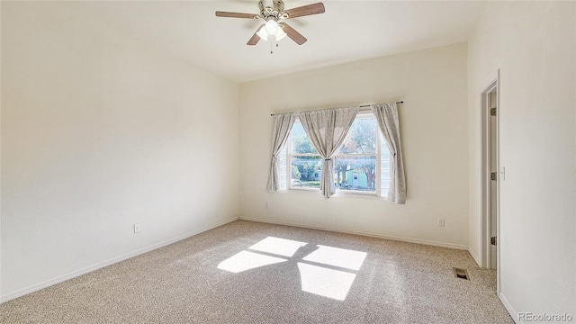 1205 N Linden Ave, Trinidad, CO 81082 - spare room featuring light colored carpet and ceiling fan