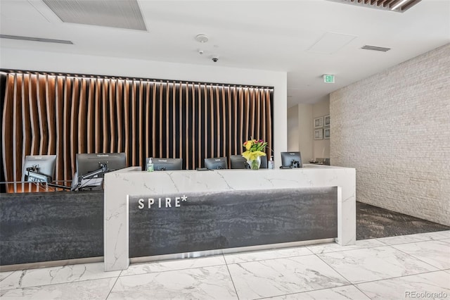 welcome area with visible vents