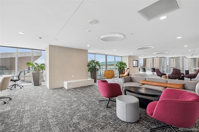 building lobby with visible vents