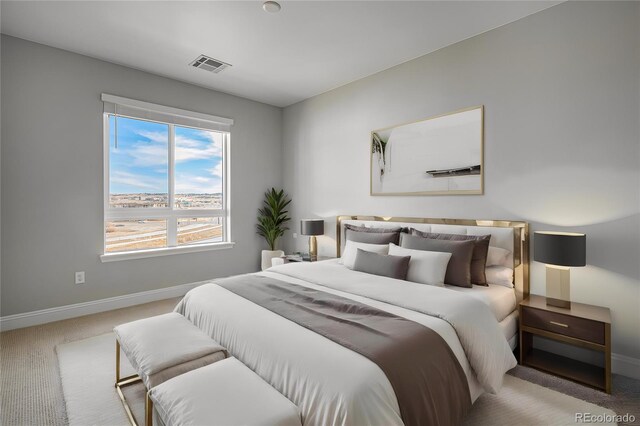 view of carpeted bedroom