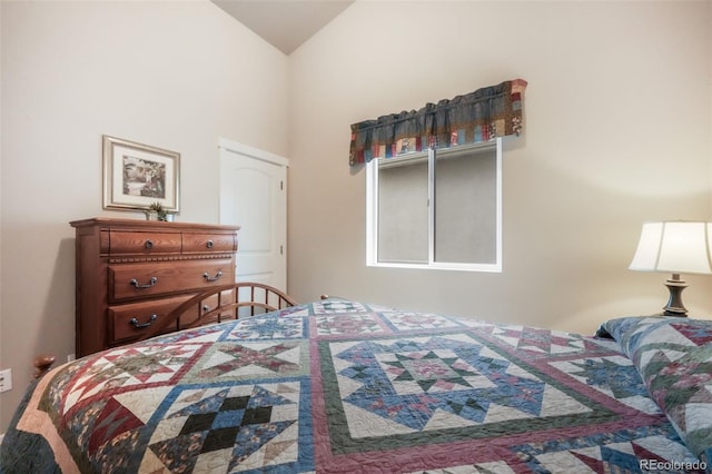 6015 Trappers Tale Ct, Colorado Springs, CO 80923 - bedroom with high vaulted ceiling