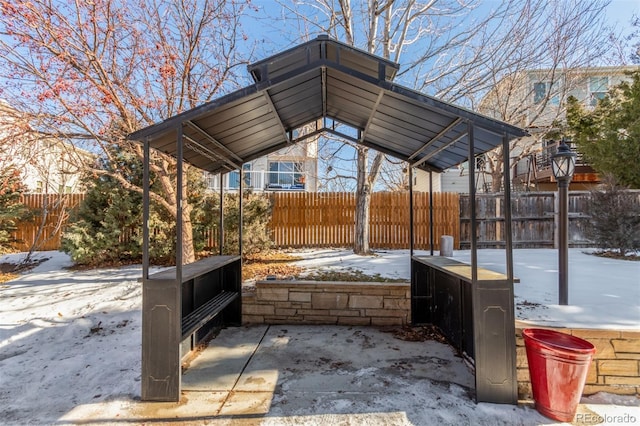 view of patio featuring a carport