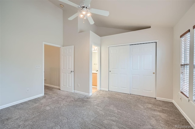 3033 W 107th Pl Unit D, Westminster, CO 80031 - unfurnished bedroom with carpet flooring, vaulted ceiling, and multiple windows