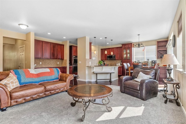 14119 W 89th Loop, Arvada, CO 80005 - living area with recessed lighting and carpet floors
