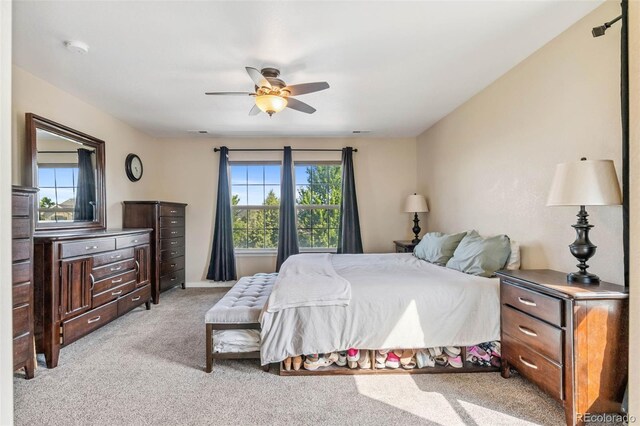 14119 W 89th Loop, Arvada, CO 80005 - bedroom featuring light carpet and a ceiling fan