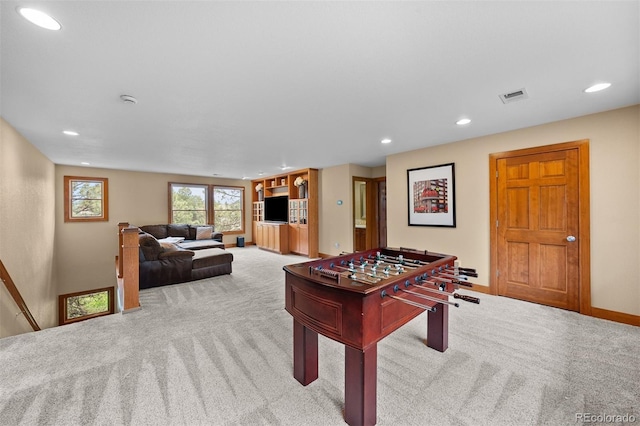 1122 Forest Trails Dr, Castle Pines, CO 80108 - game room featuring carpet and recessed lighting