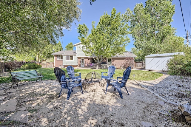 6857 S Franklin Cir, Centennial, CO 80122 - view of yard with a fire pit