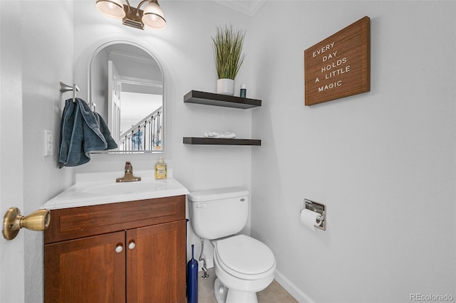 7486 S Washington St, Centennial, CO 80122 - full bathroom featuring vanity and ornamental molding