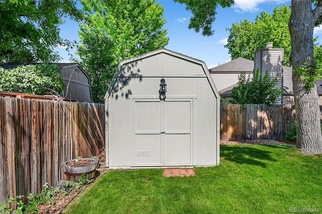 7486 S Washington St, Centennial, CO 80122 - view of shed featuring a fenced backyard