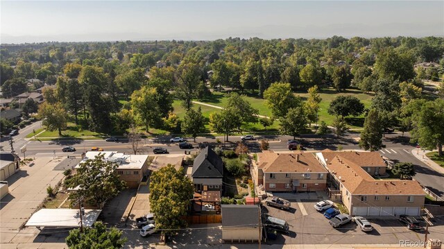 aerial view with a residential view