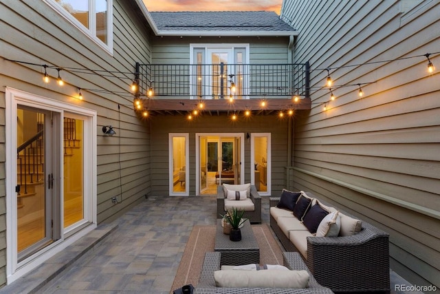 4505 S Yosemite St Unit 362, Denver, CO 80237 - view of patio with a balcony and outdoor lounge area