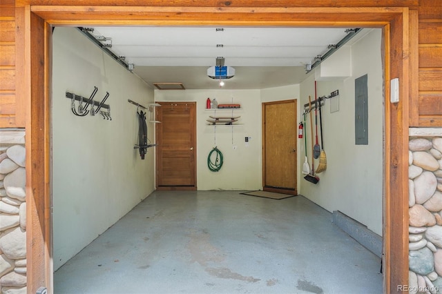 113 Lookout Ridge Dr, Dillon, CO 80435 - garage featuring electric panel and a garage door opener