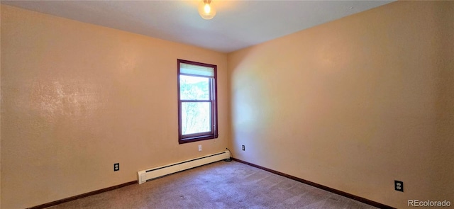 18170 Forest View Rd, Monument, CO 80132 - empty room featuring baseboard heating, carpet, and baseboards