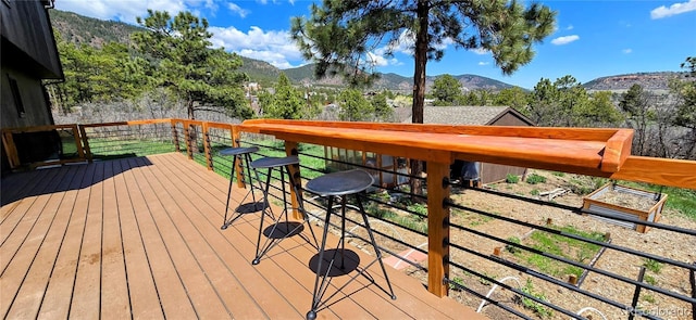 18170 Forest View Rd, Monument, CO 80132 - wooden deck with a mountain view
