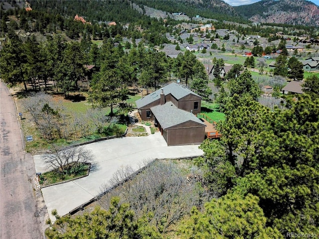 18170 Forest View Rd, Monument, CO 80132 - view from above of property with a mountain backdrop
