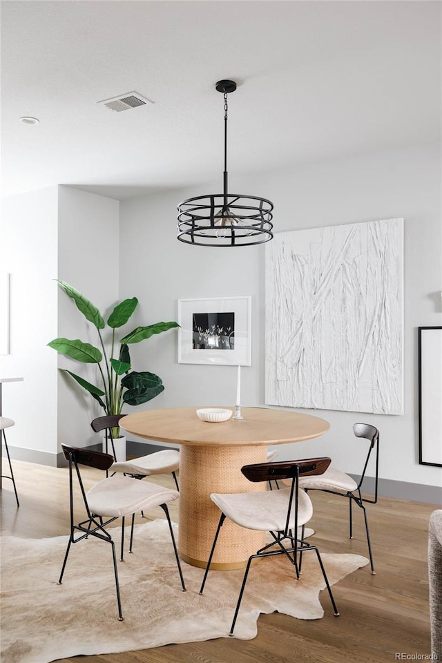 dining area featuring light hardwood / wood-style floors