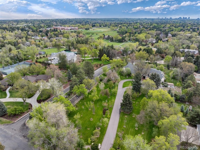 aerial view featuring a residential view