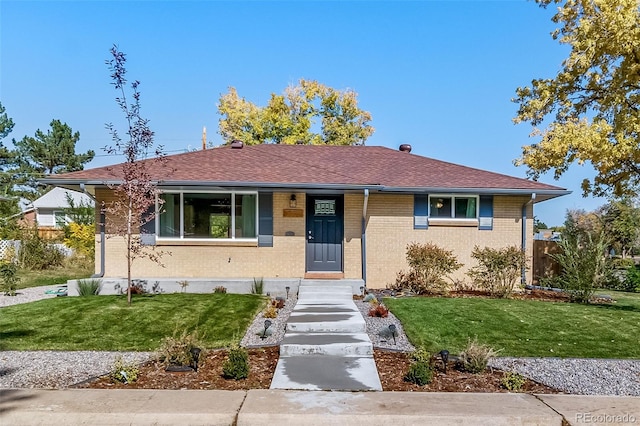 view of front of house with a front yard