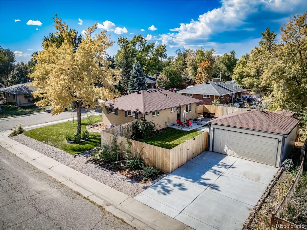 birds eye view of property