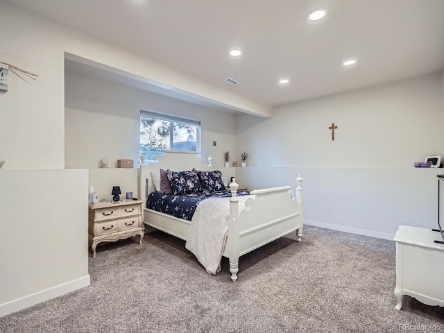 view of carpeted bedroom