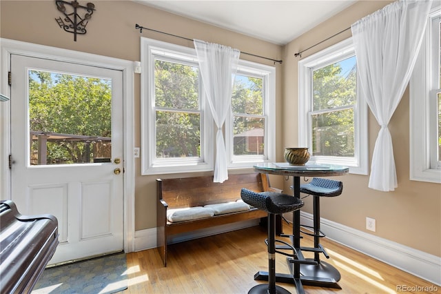 256 Bannock St, Denver, CO 80223 - dining space with wood finished floors and baseboards