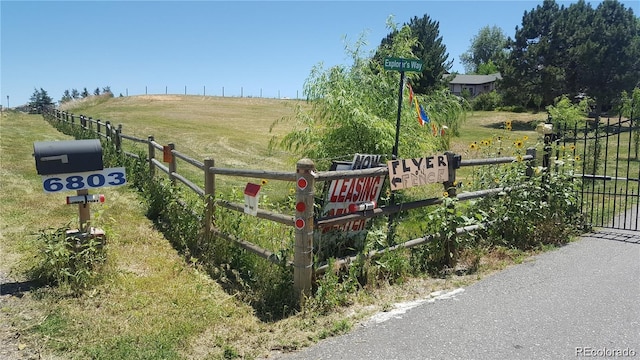 exterior space featuring a rural view