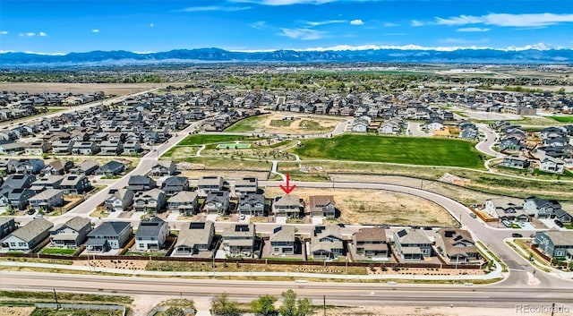 14551 Hudson St, Thornton, CO 80602 - aerial perspective of suburban area with a mountainous background