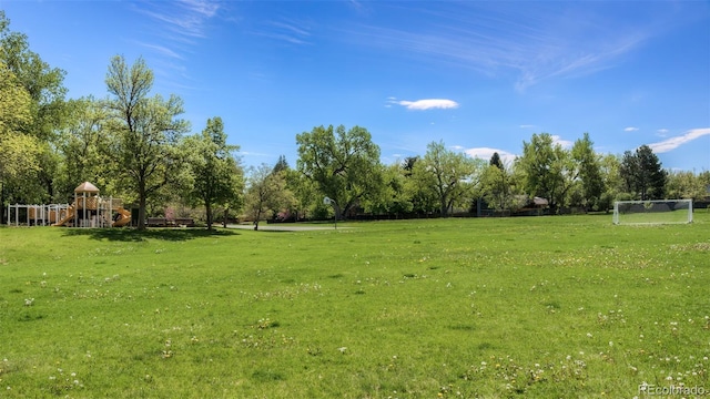 surrounding community featuring a playground