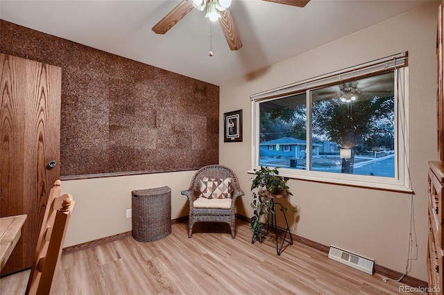 5900 W 62nd Ave, Arvada, CO 80003 - living area featuring ceiling fan and wood finished floors