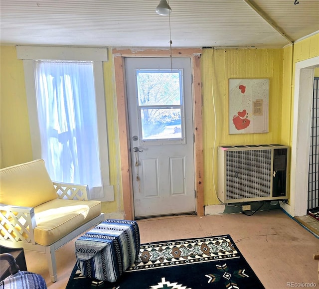 foyer entrance with concrete flooring