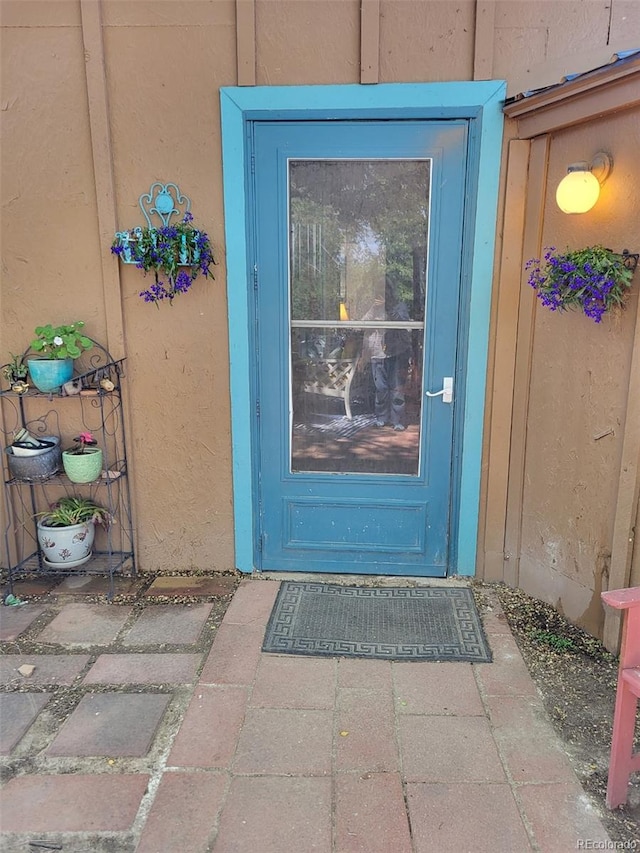 view of doorway to property