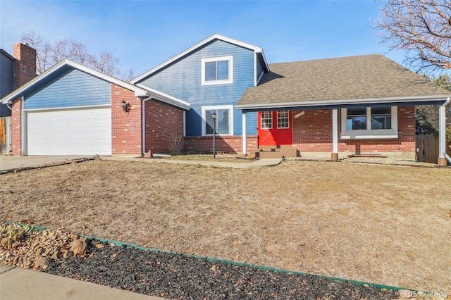 view of front of house featuring a garage