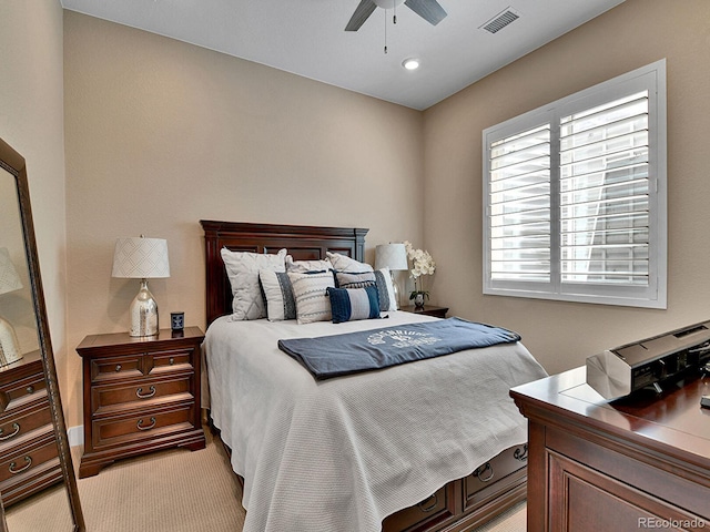 11464 Stonewash St, Littleton, CO 80125 - bedroom featuring a ceiling fan and light carpet