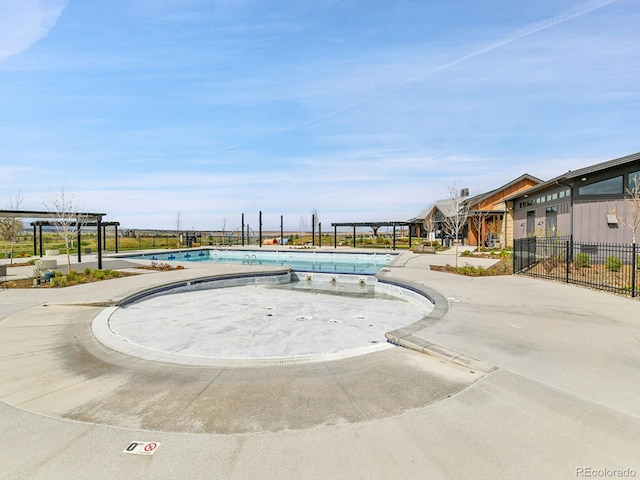 11464 Stonewash St, Littleton, CO 80125 - community pool with fence and a pergola