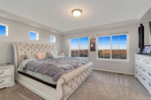 view of carpeted bedroom