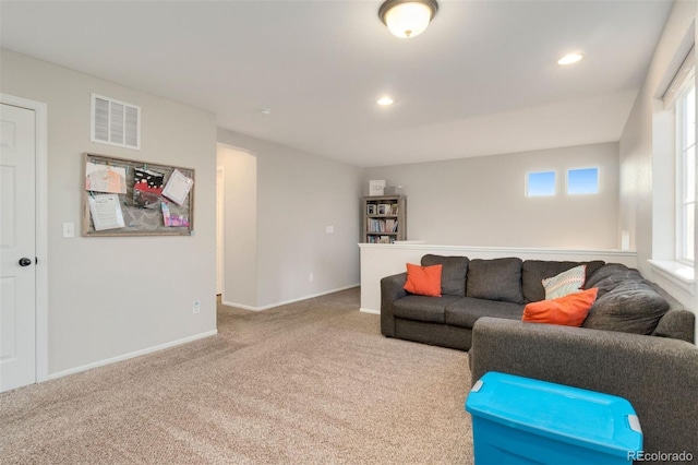 view of carpeted living room