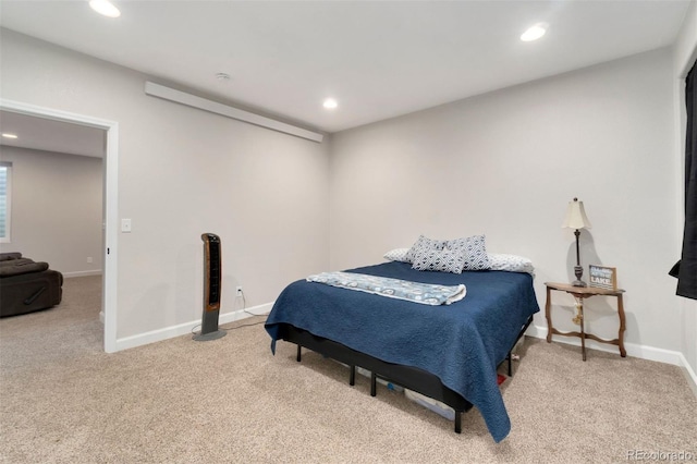 bedroom with carpet floors