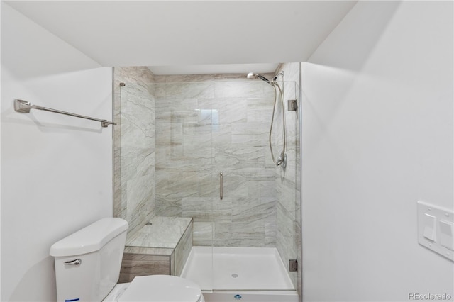 9123 W Arbor Ave, Littleton, CO 80123 - bathroom with toilet and a shower stall