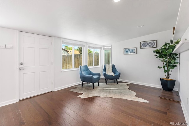 404 S Jasmine St, Denver, CO 80224 - living area featuring hardwood / wood-style flooring and baseboards