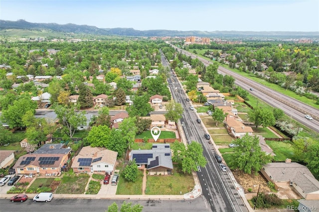 4293 Graham Ct, Boulder, CO 80305 - aerial view of residential area with a major roadway and a mountain backdrop