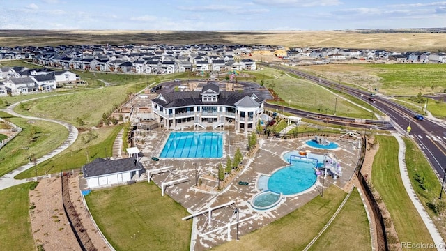 drone / aerial view featuring a residential view