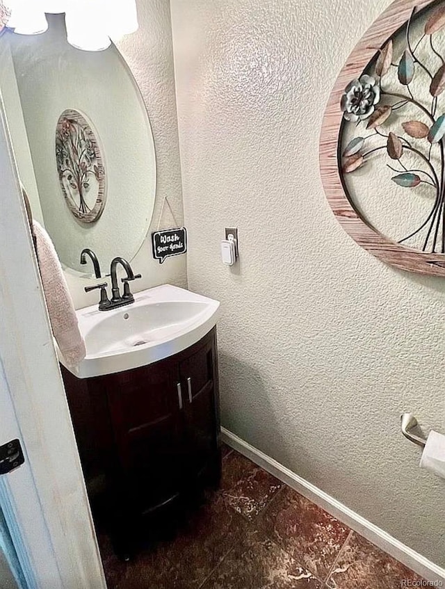 bathroom featuring vanity and tile patterned floors