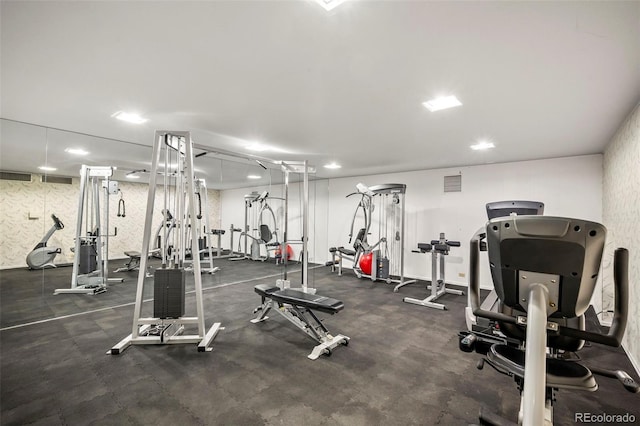 view of exercise room