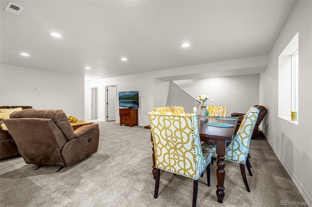 8895 Vanderwood Rd, Colorado Springs, CO 80908 - dining room featuring carpet and recessed lighting