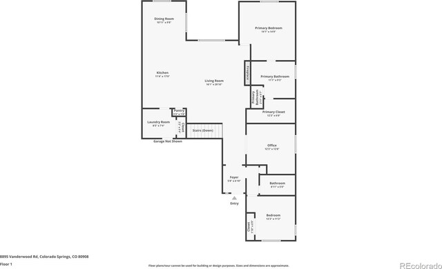 8895 Vanderwood Rd, Colorado Springs, CO 80908 - view of home floor plan
